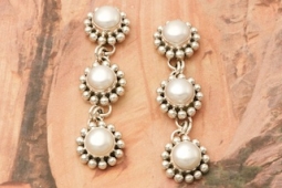 Artie Yellowhorse Freshwater Pearl Earrings